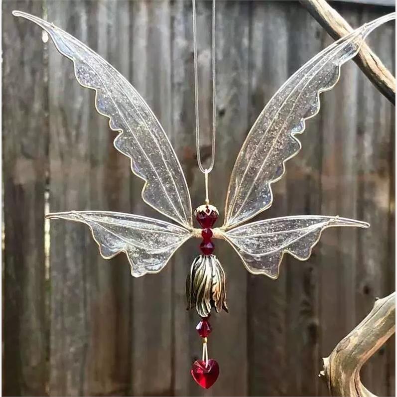 天使蝴蝶翅膀飞鸟创意金