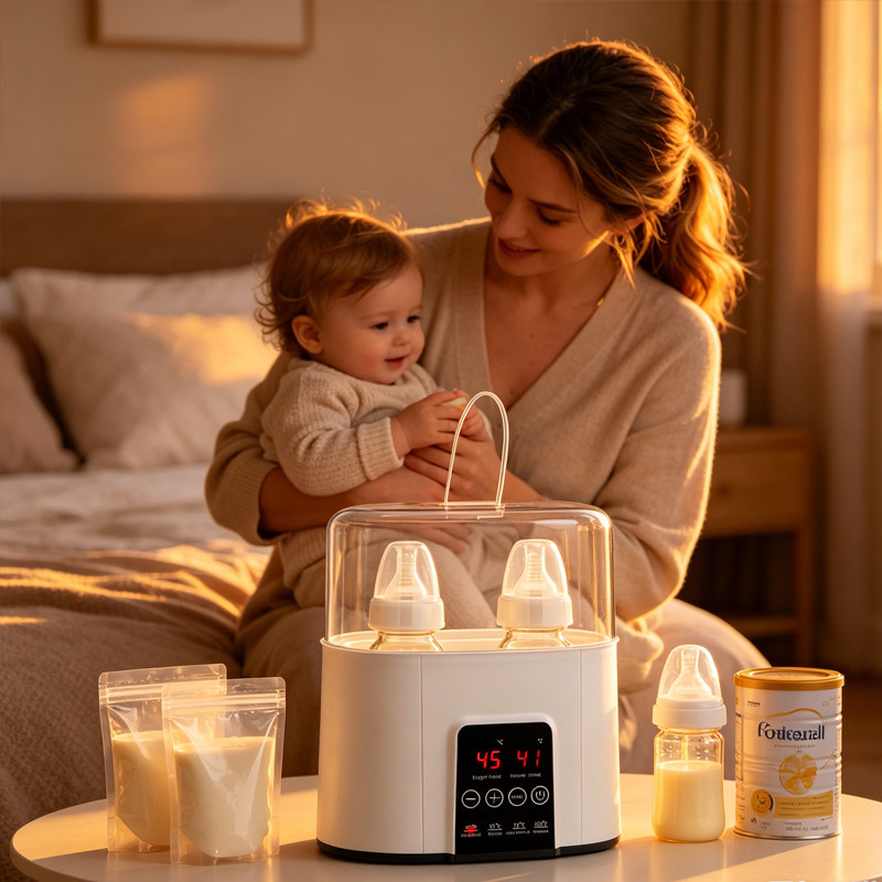 跨境milk warmer双瓶恒温暖奶器热奶器热奶瓶消毒器婴幼儿温奶器