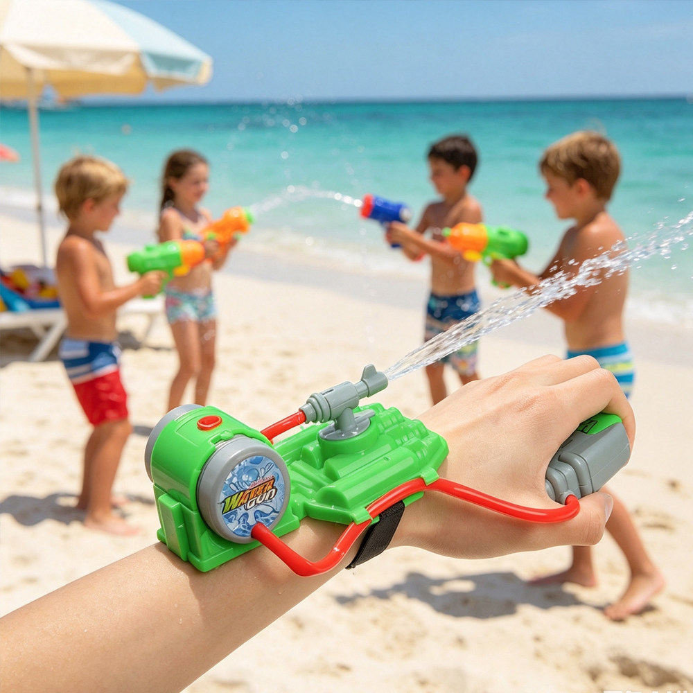 Wrist water gun手腕水枪远射程儿童腕带喷射加压水枪戏水玩具