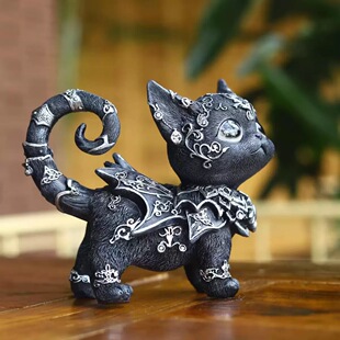 跨境新品Mysterious black cat statue神秘的黑猫雕像家居装饰品