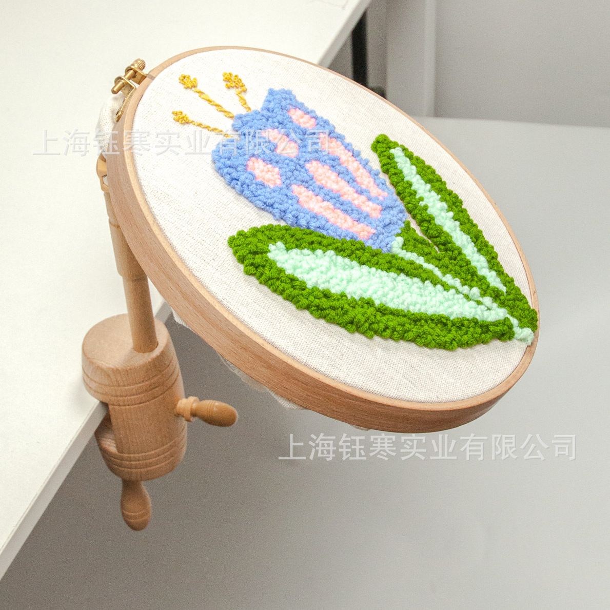 跨境Embroidery frame榉木桌式绣架 刺绣架子 木制刺绣工具桌面