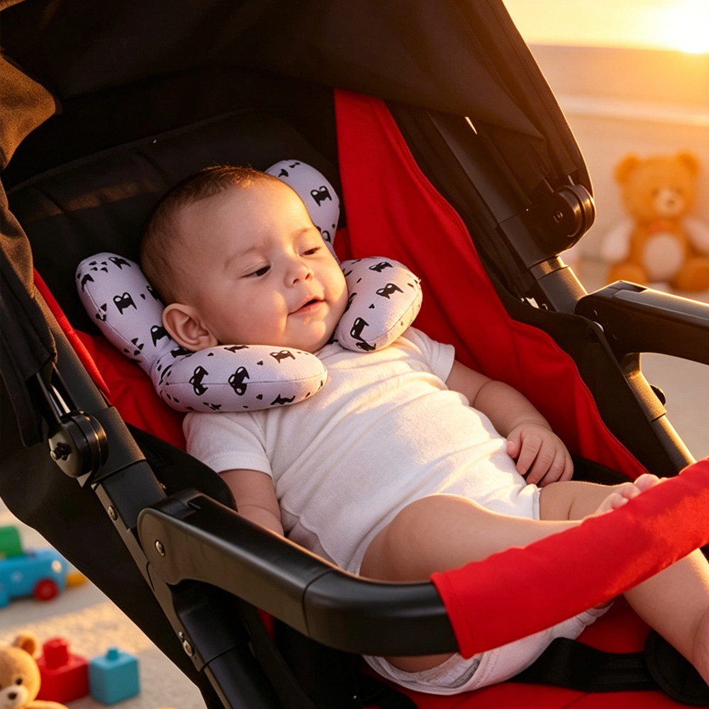 Baby neck support pillow婴儿护颈枕儿童汽车座椅护头枕推车枕头