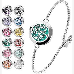 抖音热销简约香薰香水手链不锈钢手环礼品aroma diffusers