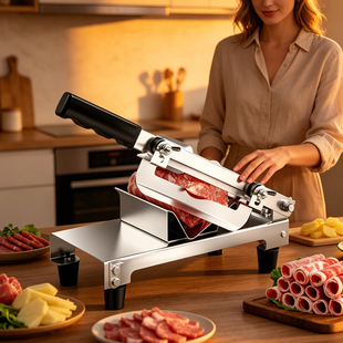 Lamb Roll Slicer手动羊肉卷切片机切肉机冻肉刨肉家用小型肥牛机
