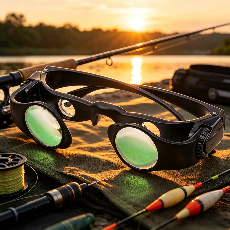 跨境Fishing telescope钓鱼看漂望远镜头戴式8倍高清眼镜户外垂钓