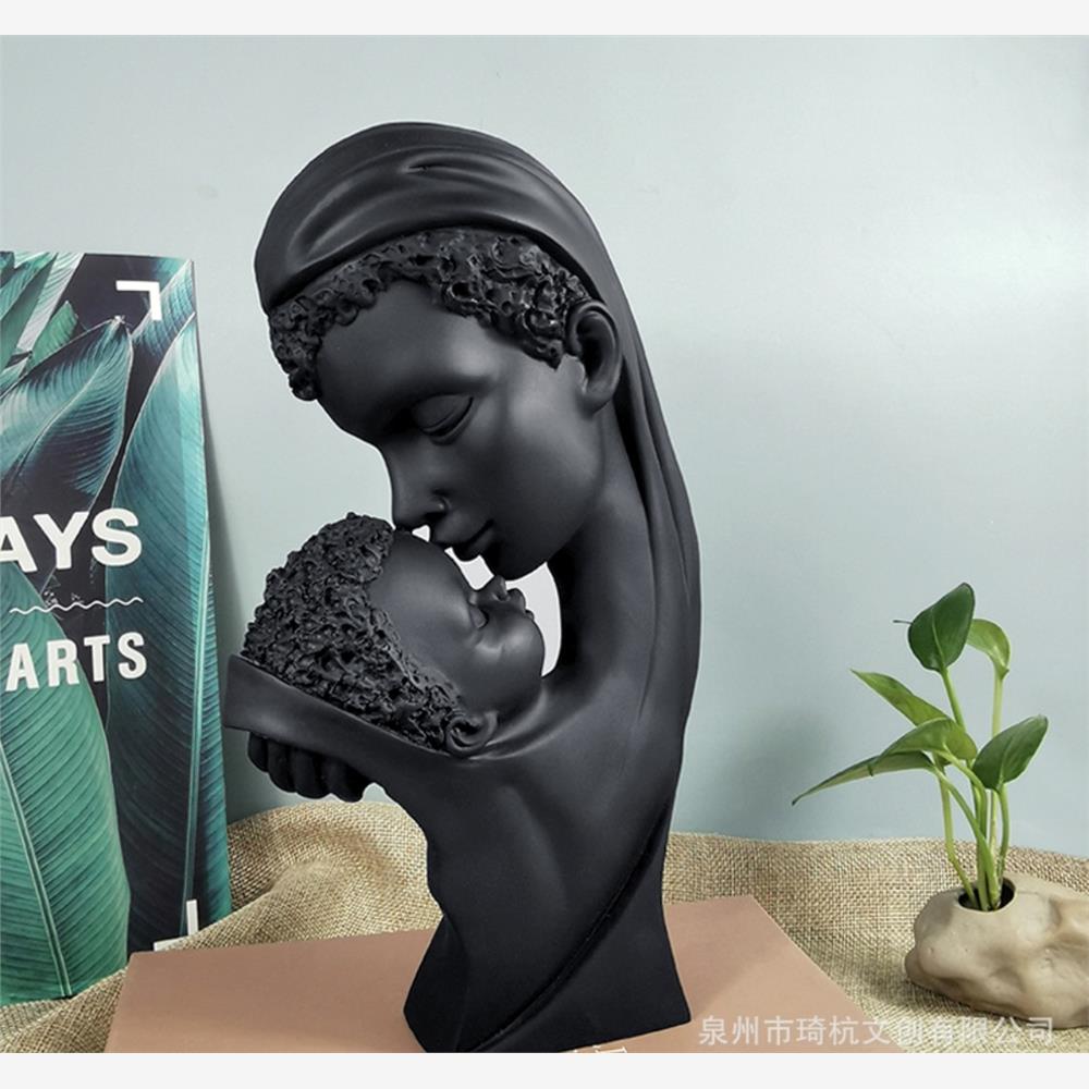 跨境货源母子人物树脂摆