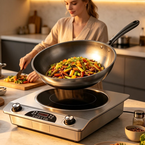 跨境induction cooker狂力5w大火力家用凹面电陶炉爆炒挑锅电磁炉