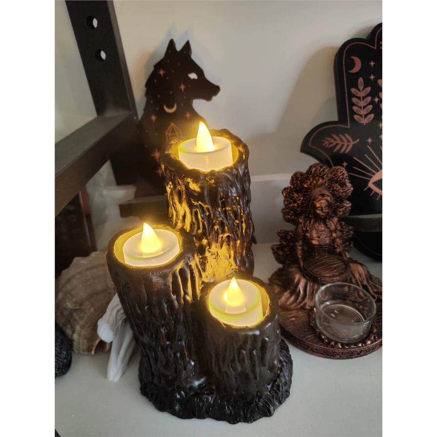 独立站新品熔化蜡烛簇树