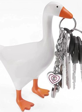 鸭子磁吸摆件树脂小天鹅鸭雕像刀具钥匙收纳磁吸厨房剪刀磁吸架