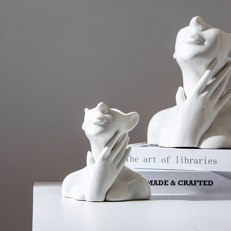 ins北欧风人物艺术陶瓷花