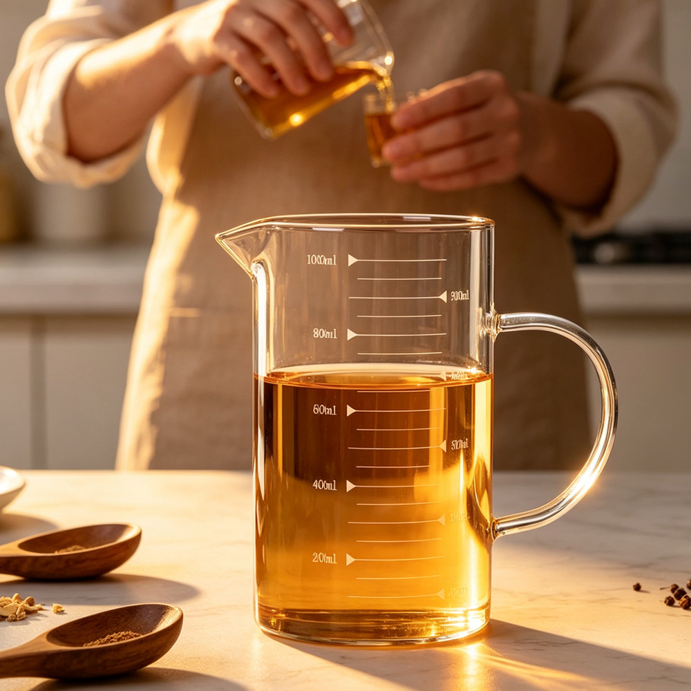 跨境measuring cup家用高硼硅耐高温透明玻璃量杯牛奶烘焙量杯