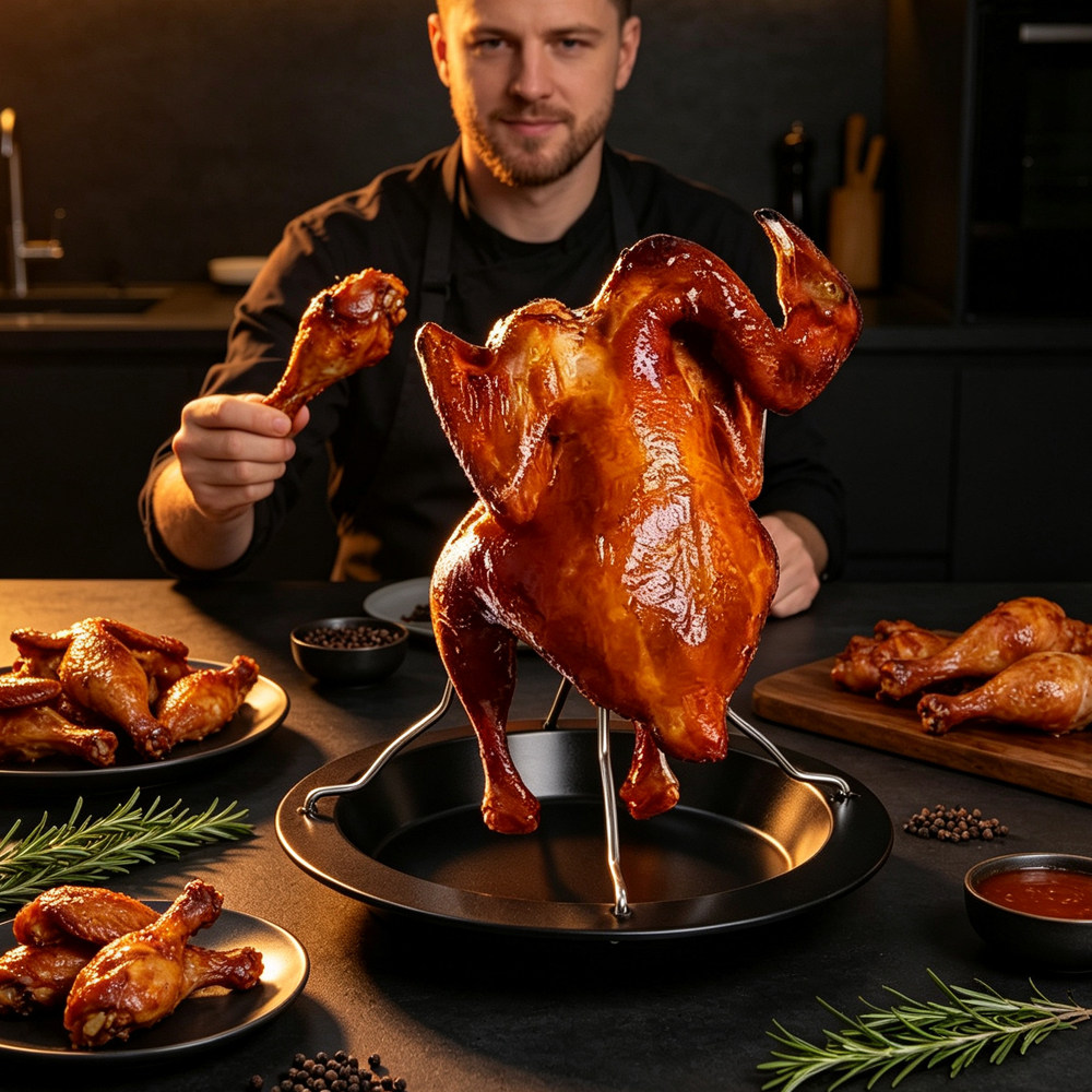 Turkey frame不锈钢火鸡架家用烤鸡架烤盘烧烤架露营烧烤BBQ架子