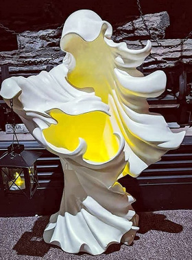 跨境万圣节女巫树脂提灯