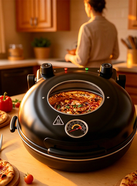 跨境Pizza machine披萨机小型商用欧包披萨炉烤箱家用厚底披萨炉