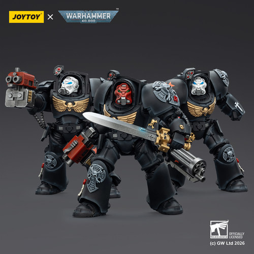 现货JOYTOY 暗源 战锤40K 1/18 黑色圣堂 终结者三件套  模玩手办