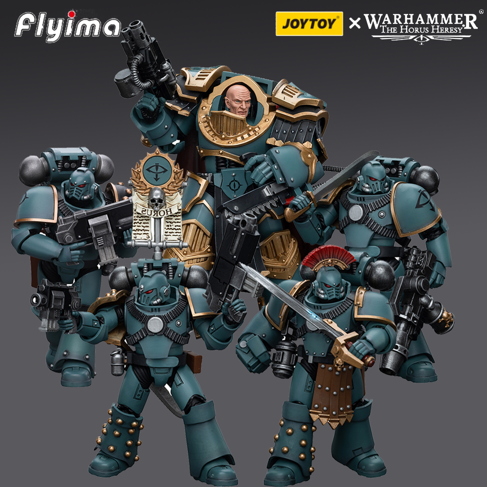 现货JOYTOY暗源战锤荷鲁斯之子MKIV战术小队和执政官1/18模玩手办