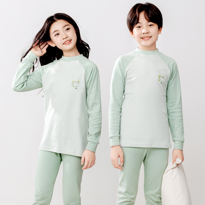 男童女童秋衣秋裤套装儿童内衣纯棉青少年中大童男孩保暖全棉A类