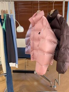 2023冬季新款少女粉色羽绒服韩版时髦情侣小众设计款宽松面包服男