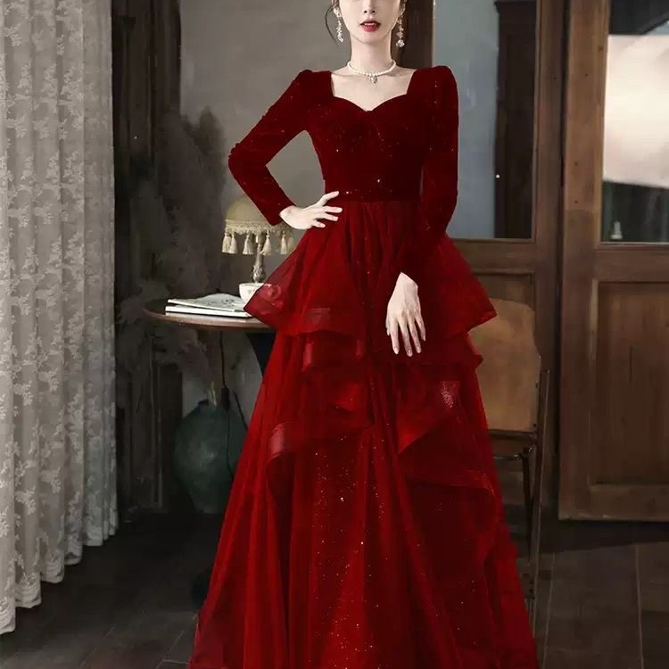 其他法式长裙长袖晚礼服裙