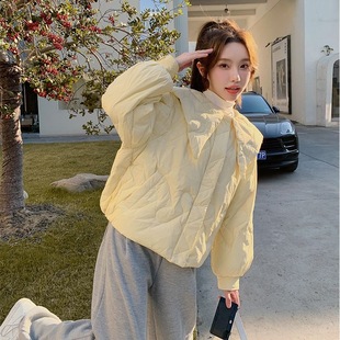 娃娃领羽绒服女冬季今年流行爆款韩系时尚小个子白鸭绒加厚短外套