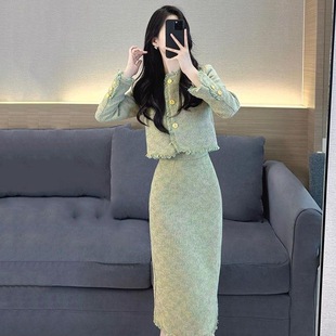 女一整套穿搭高级感两件套裙装 2025年新款 秋装 减龄小香风套装 时尚