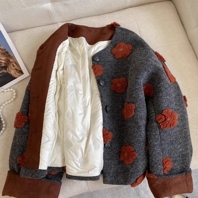 其他小香风短款圆领外套羽绒服