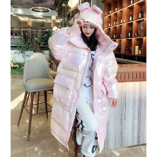 糖果色炫彩色验韩版羽绒服韩版