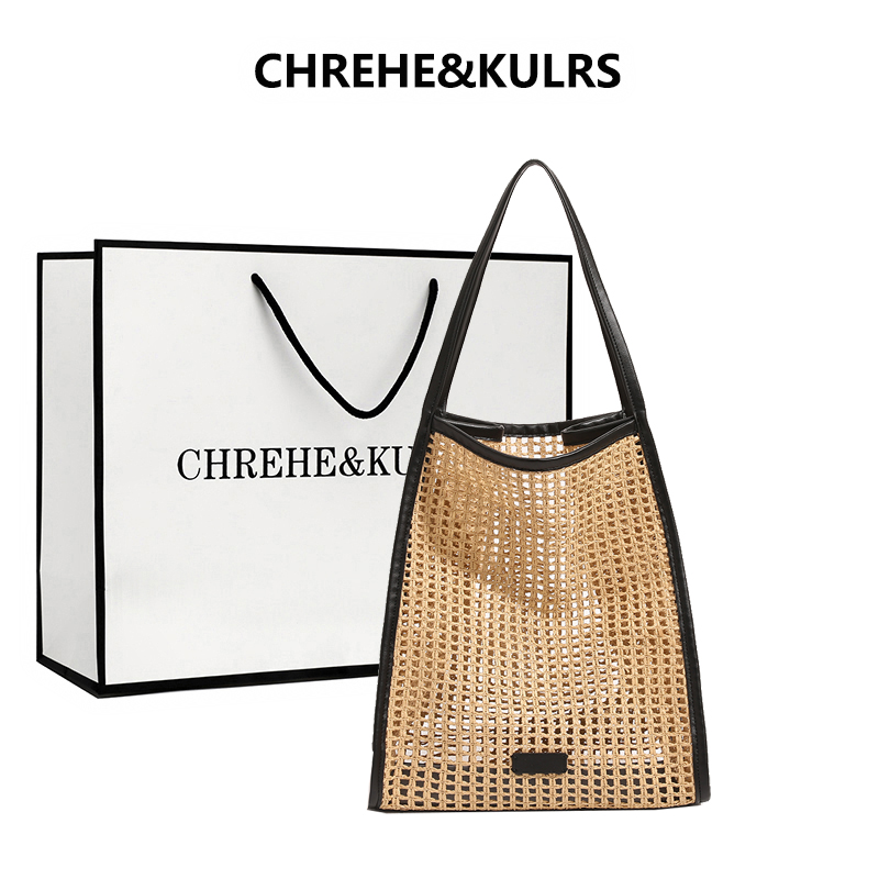 CHREHE&KULRS原创拉菲草编托特包