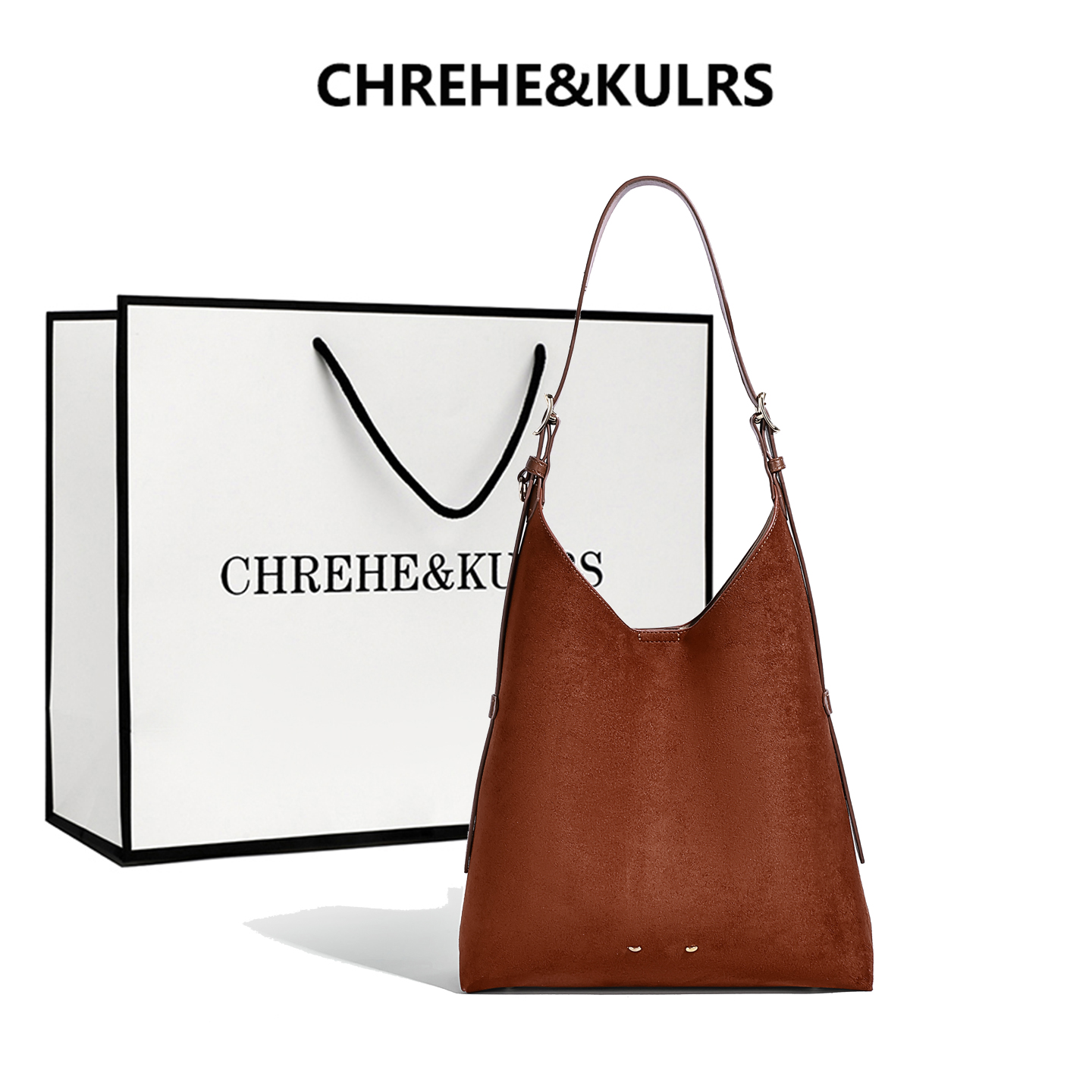 CHREHE&KULRS叶童同款牛皮单肩包