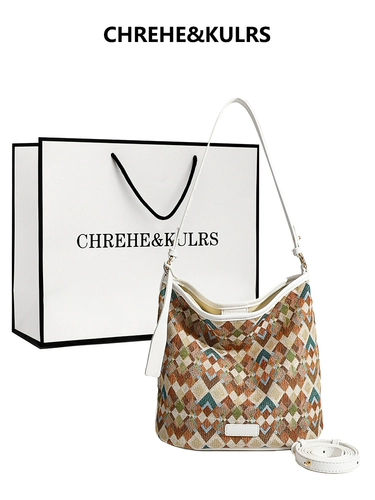 CHREHE&KULRS Вместительная и большая сумка через плечо, сумка на одно плечо, стиль бохо, 2025 года