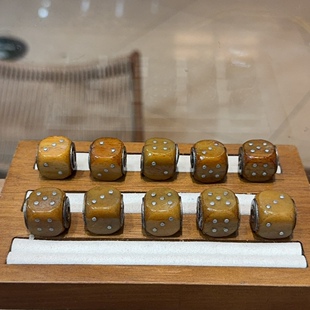 藏风驼骨镶钉骰子配件手工DIY文玩小提溜挂件手链隔珠配饰
