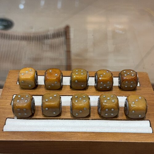 藏风驼骨镶钉骰子配件手工DIY文玩小提溜挂件手链隔珠配饰