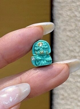 科技松精工镶嵌死神阿呆配件手工DIY文玩手链项链隔珠饰品配饰