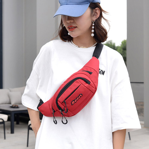 防水大容量收钱胸包男女尼龙运动