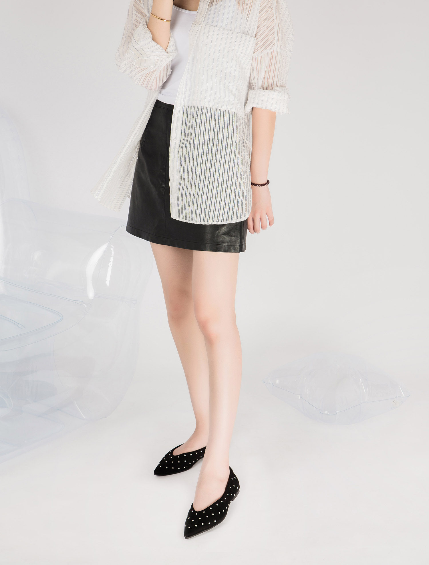 [BANYIYOU 2024 가을 인터넷 연예인 라인 석 지적 발가락 플랫 슈즈 요정 스타일 발레 슈즈 신부 들러리 신부 웨딩 슈즈