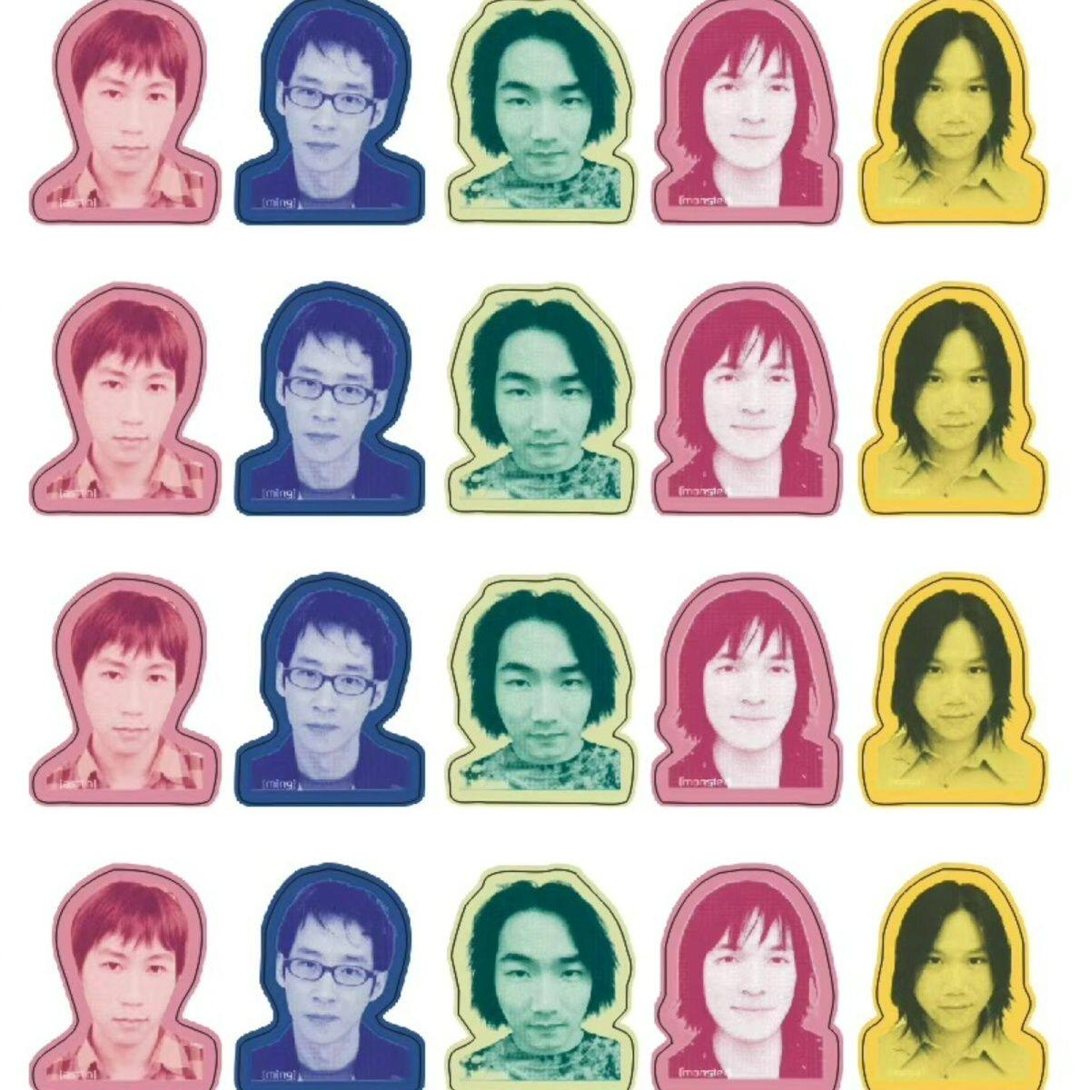 五月天全员彩色大头贴