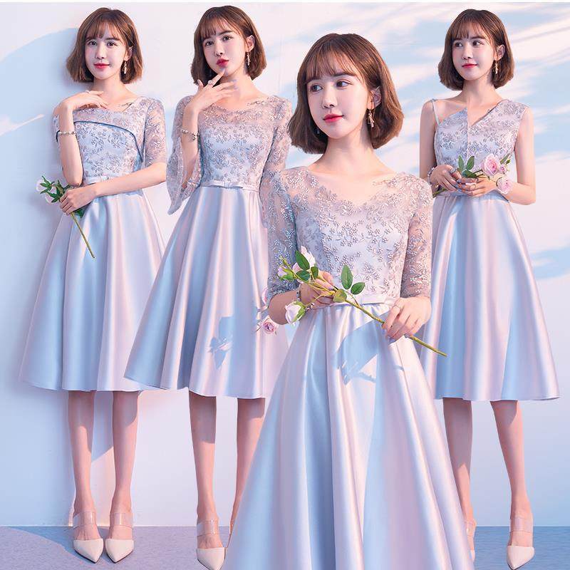 堵门姐妹团团衣服创意结婚小个子伴娘服150cm 显高保守款露背2019|msdalam kategori Butik wanita / wanita, perkahwinan/Cheongsam/pakaian, pakaian/malam - dari Buy2taobao.com untuk memberikan perkhidmatan ejen Taobao profesional membeli