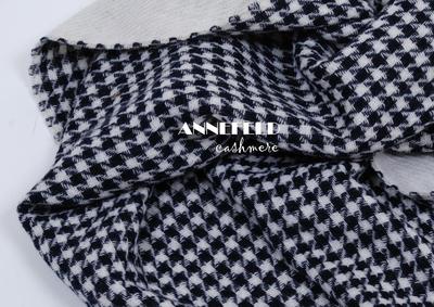 澳洲纯羊毛加长千鸟格围巾披肩