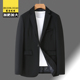 商务正装 春秋外套男士 黑色西服潮胖子肥佬休闲西装 宽松加肥加大码