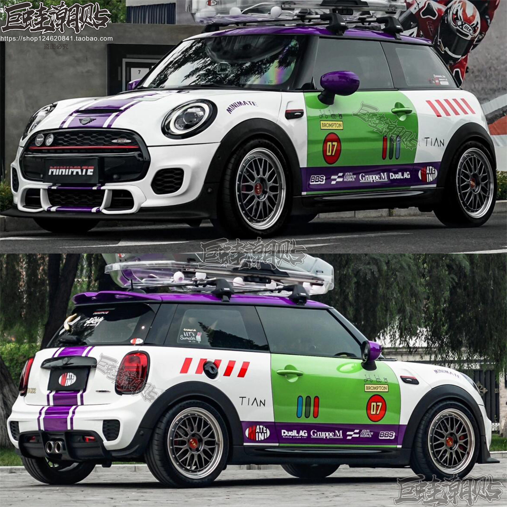 适用宝马mini巴斯光年车贴R60F54 F55拉花车身贴画玩具总动员涂装