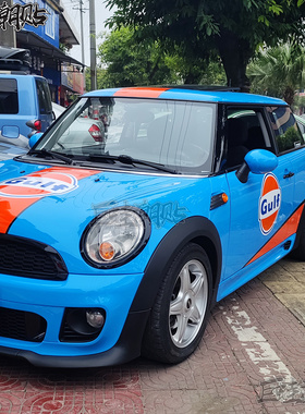 宝马MINIcooper汽车贴纸one f56 countryman改装海湾石油GULF拉花