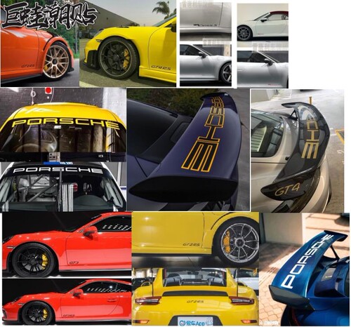 保时捷911turbo S车贴拉花Cayenne turbo GT3 GT2 GT3RS字母贴纸