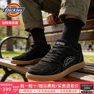 Dickies男鞋子黑色运动休闲鞋男板鞋男士潮鞋2026新款德训鞋复古