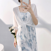 真丝小披肩2025春夏季新款防晒衣女薄款短外套桑蚕丝坎肩外搭开衫