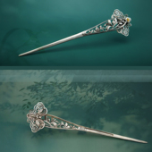 国风银发簪蝴蝶簪子兰草新中式 九九倾城原创 发簪女 镂月裁云