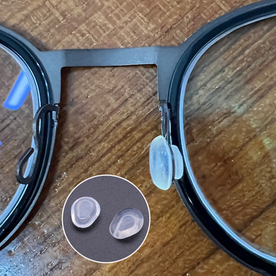 柏眼镜鼻托桃心卡口式软硅胶托叶