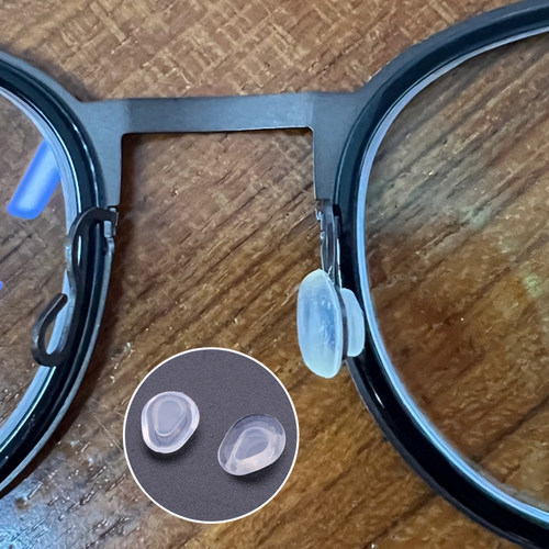 柏眼镜鼻托桃心卡口式软硅胶托叶