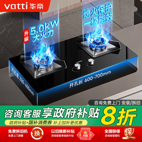 燃气灶具华帝嵌入式家用双灶