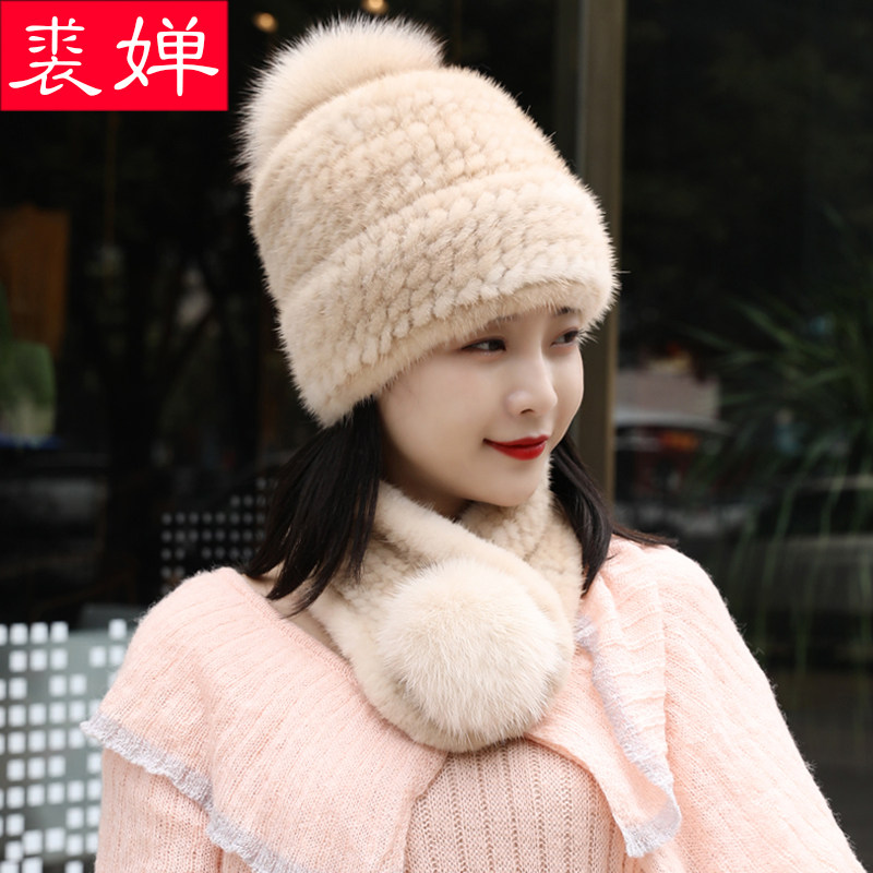 水貂女适合圆脸韩版潮显脸小帽子