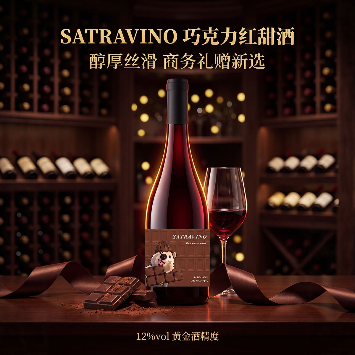 摩尔多瓦进口萨维诺赤霞珠甜红葡萄酒巧克力味红酒低度微醺晚安酒